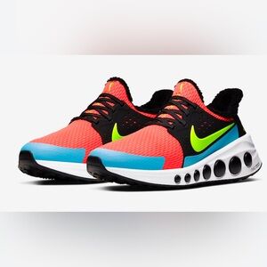 Like New Nike Red and Blue Athletic Shoes with Green Swoosh